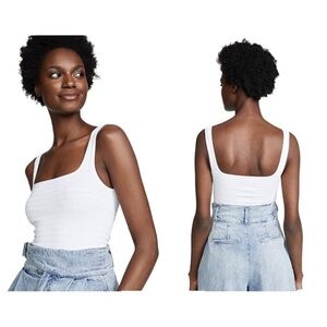 Textured square neck top